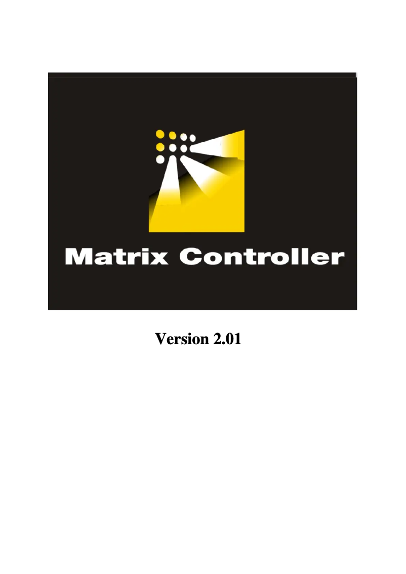 Page 1 de la notice Manuel utilisateur Martin Matrix controller