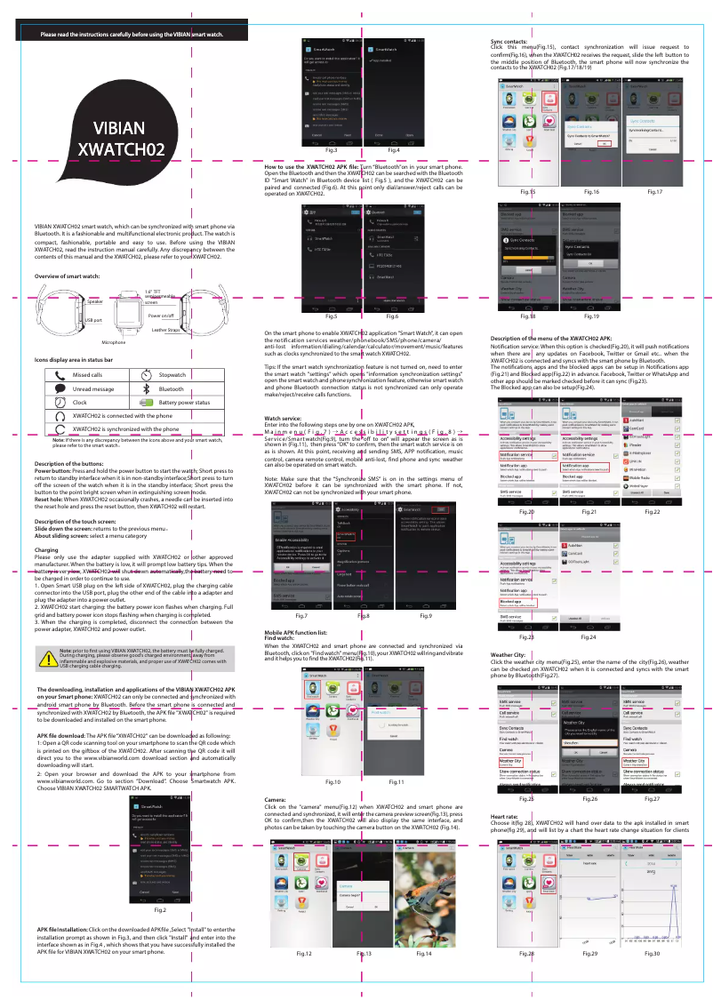 Página 1 del manual Manual de usuario VIBIAN XWatch-02