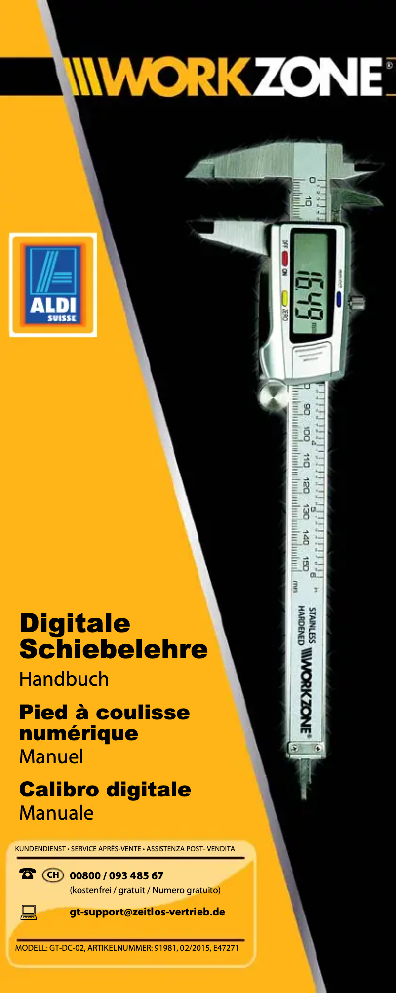 Page 1 de la notice Manuel utilisateur Workzone GT-DC-02