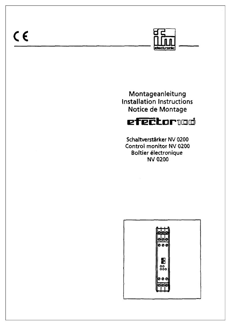 Page 1 de la notice Manuel utilisateur IFM N05204