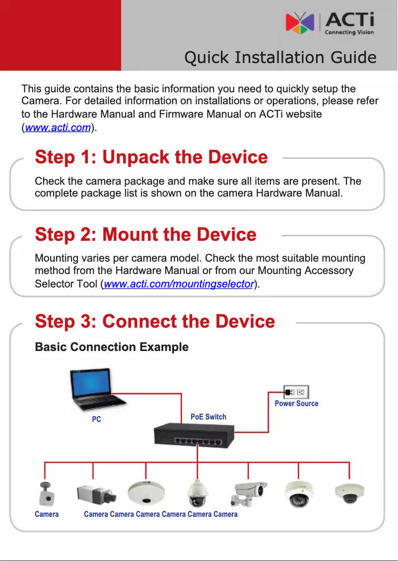 Página 1 del manual Manual de instrucciones ACTi I27