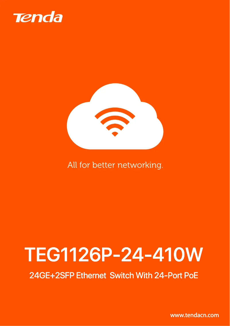 Page 1 de la notice Manuel utilisateur Tenda TEG1126P-24-410W