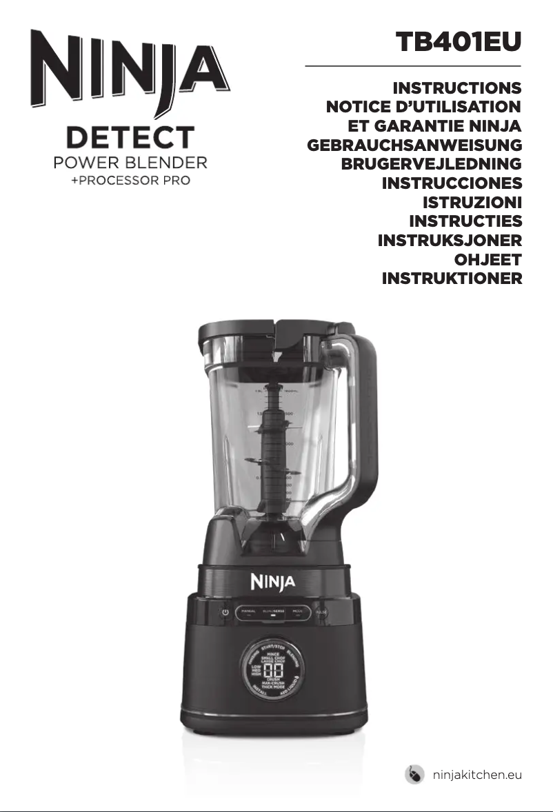 Page 1 de la notice Manuel utilisateur Ninja Detect TB401EU