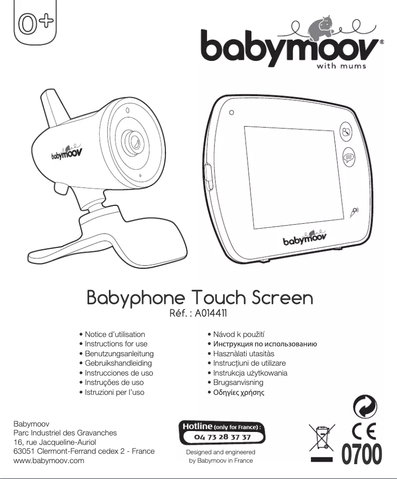 Page 1 de la notice Manuel utilisateur Babymoov Touch Screen A014411