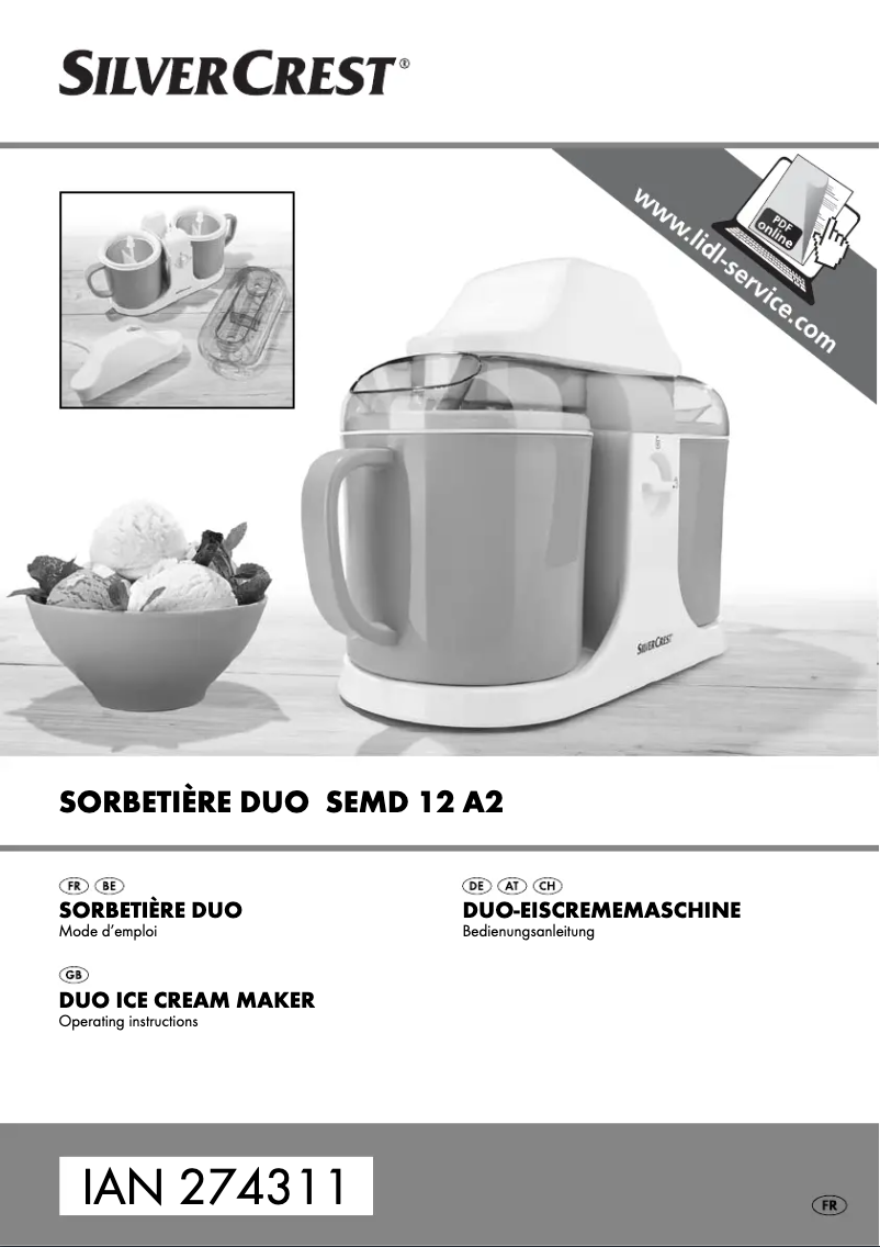 Page 1 de la notice Manuel utilisateur SilverCrest SEMD 12 A2