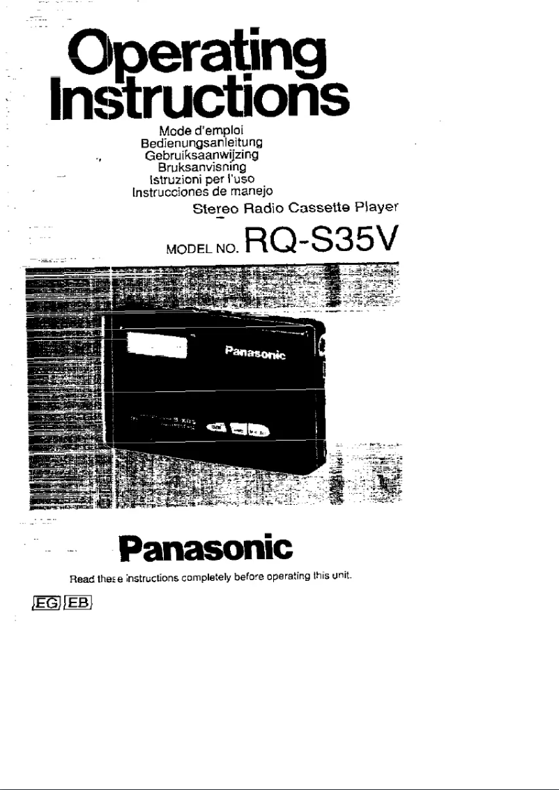 Page 1 de la notice Manuel utilisateur Panasonic RQ-S35V