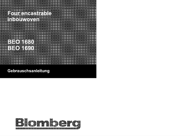Página 1 del manual Manual de usuario Blomberg BEO 1680X
