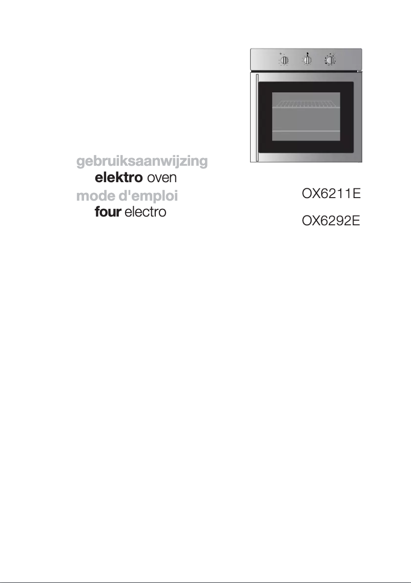 Page 1 de la notice Manuel utilisateur Atag OX 6292 E