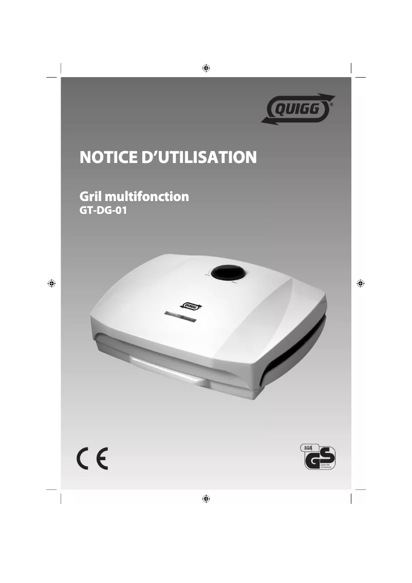 Page 1 of the manual User Manual Quigg GT-DG-01