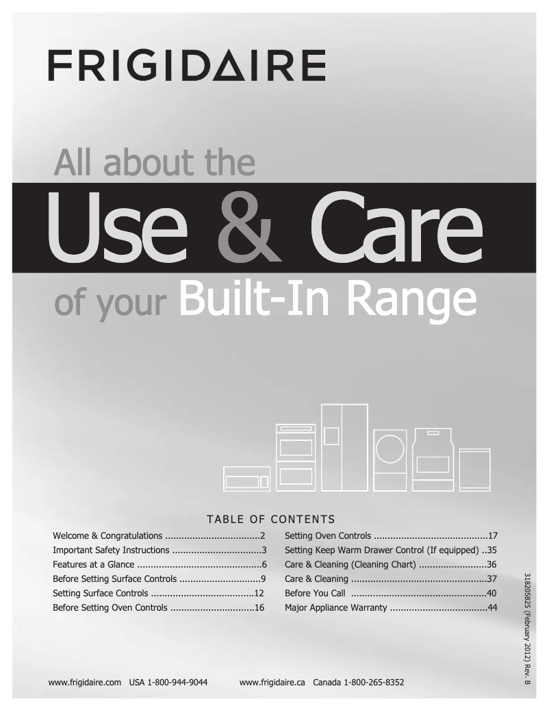 Page 1 de la notice Manuel utilisateur Frigidaire FPES3085KF