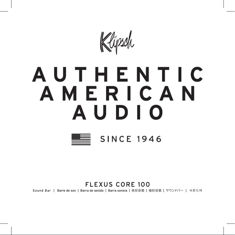 Page 1 de la notice Manuel utilisateur Klipsch Flexus Core 100