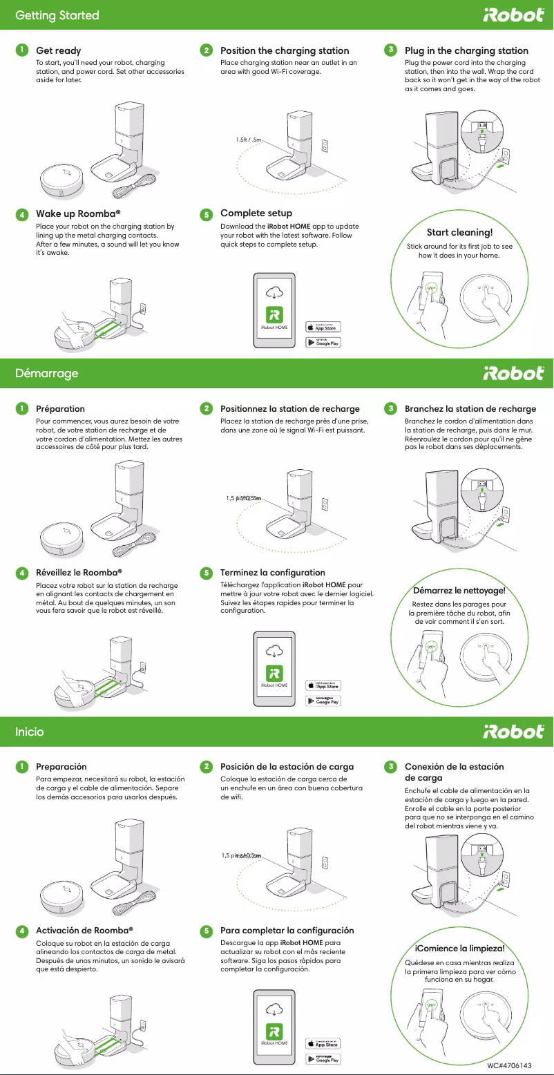 Page 1 de la notice Manuel utilisateur iRobot Roomba i3+