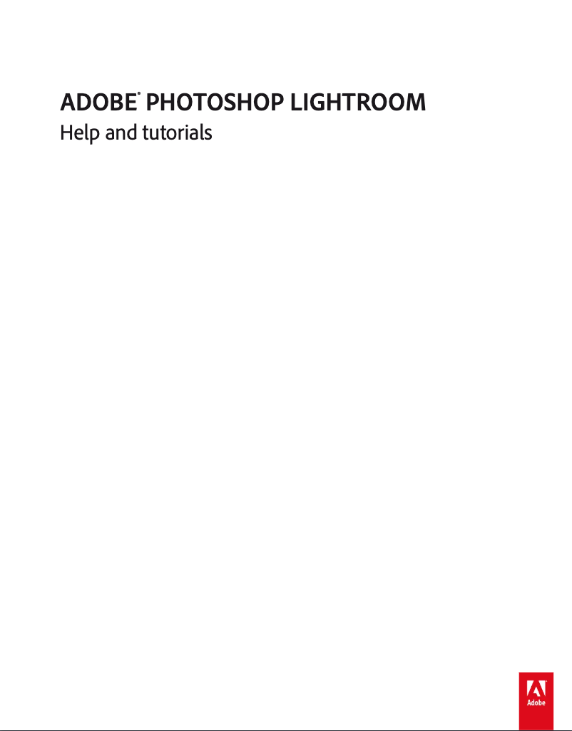 Page 1 de la notice Mode d'emploi Adobe Photoshop Lightroom 5