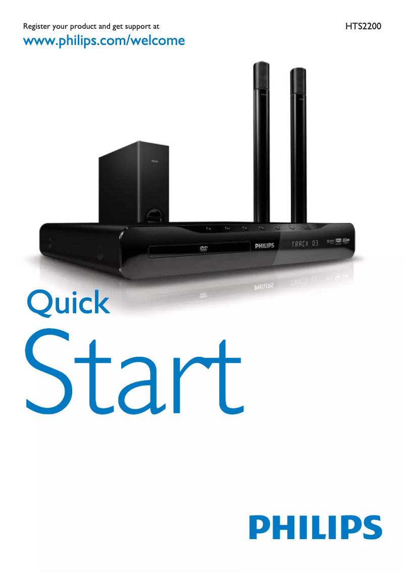 Página 1 del manual Guía de inicio rápido Philips HTS2200