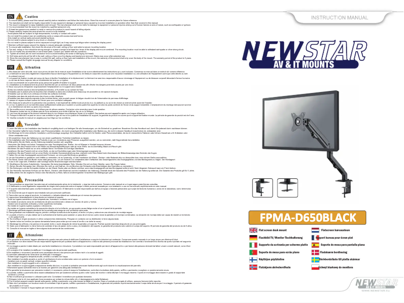 Page 1 de la notice Manuel utilisateur Newstar FPMA-D650