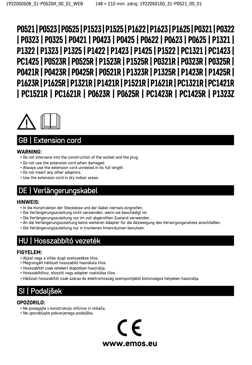 Página 1 del manual Manual de usuario Emos P0525R