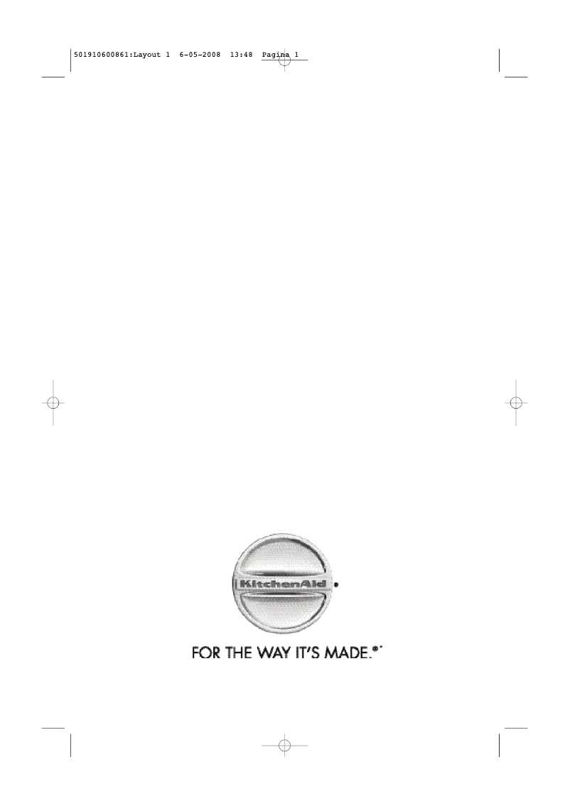 Page 1 of the manual User Manual KitchenAid KHDD 3030