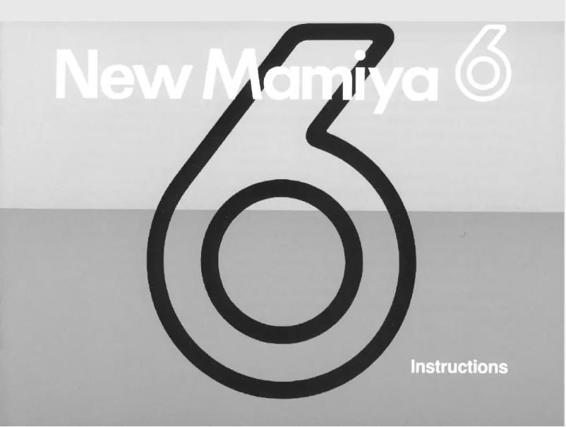 Page 1 de la notice Manuel utilisateur Mamiya 6