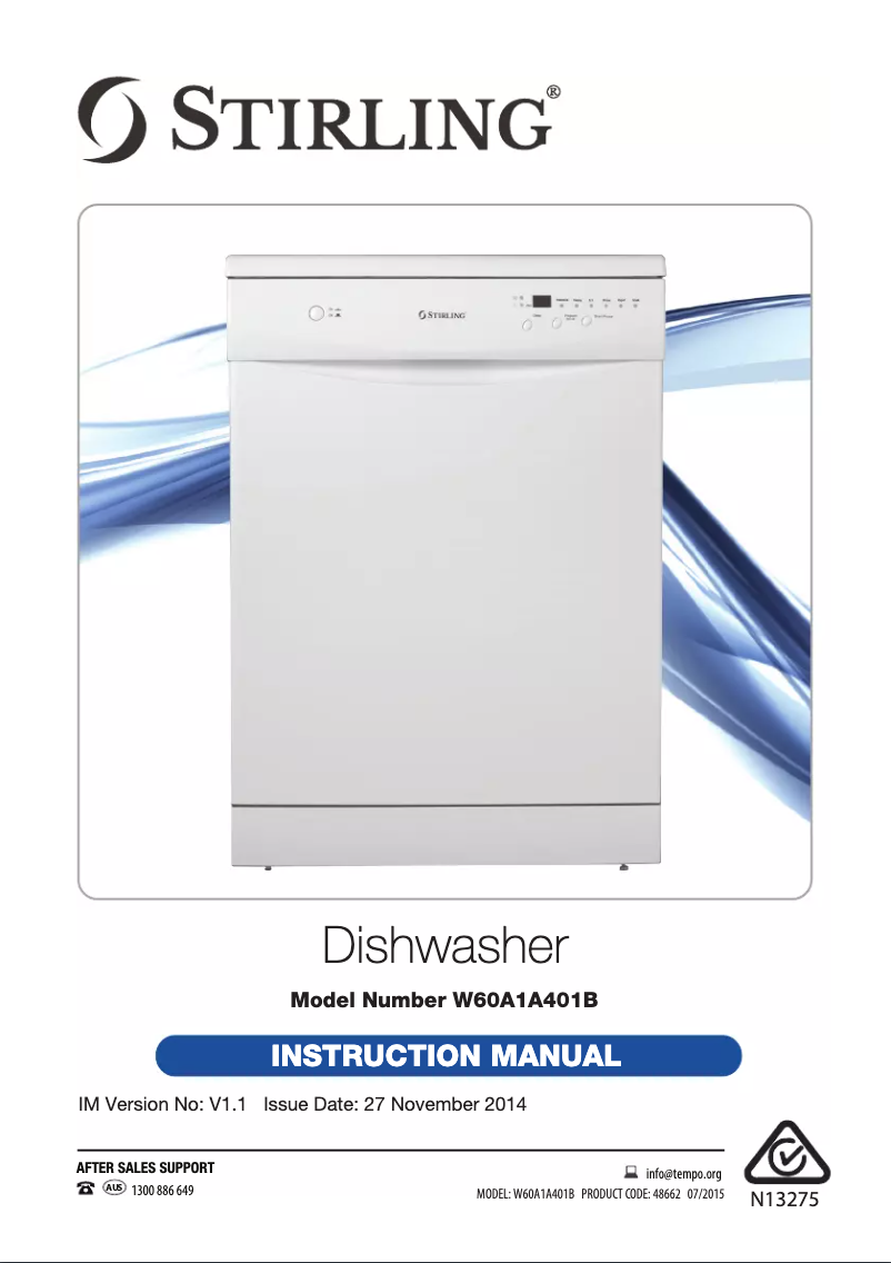 Page 1 de la notice Manuel utilisateur Stirling W60A1A401B