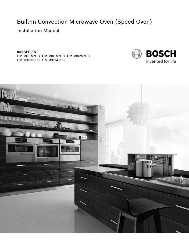 Page 1 de la notice Guide d'installation Bosch HMC80152UC