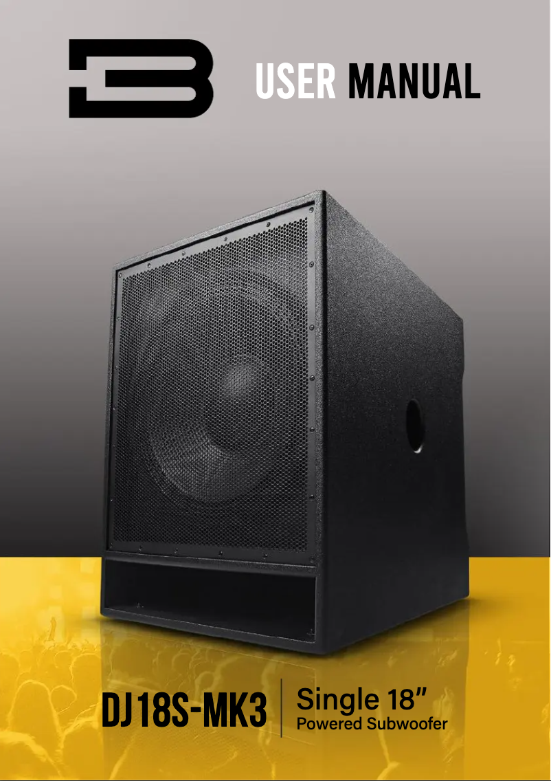 Page 1 de la notice Manuel utilisateur BASSBOSS DJ18-MK3