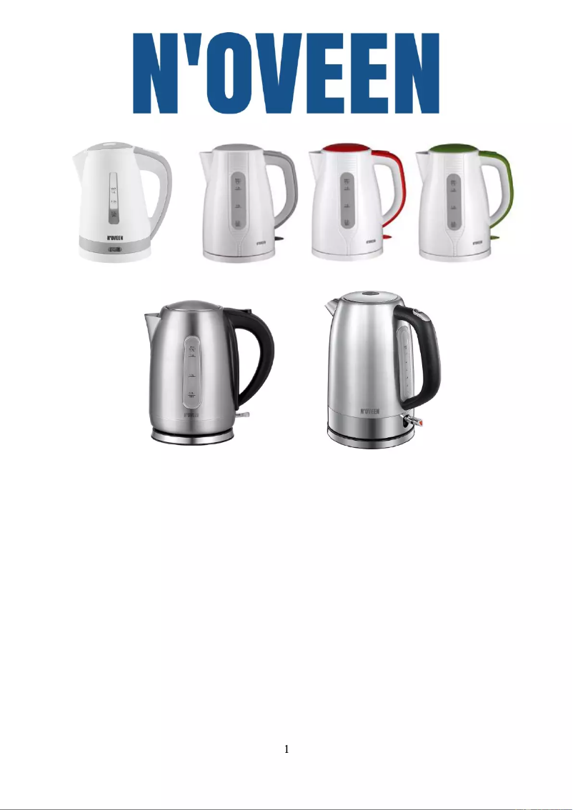 Page 1 de la notice Manuel utilisateur N'oveen EK1401