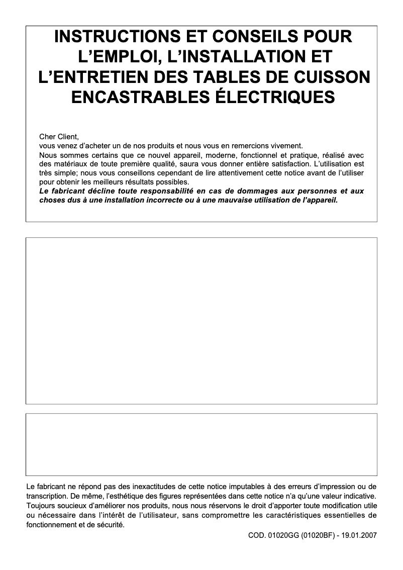 Page 1 de la notice Manuel utilisateur Teka EMS 58
