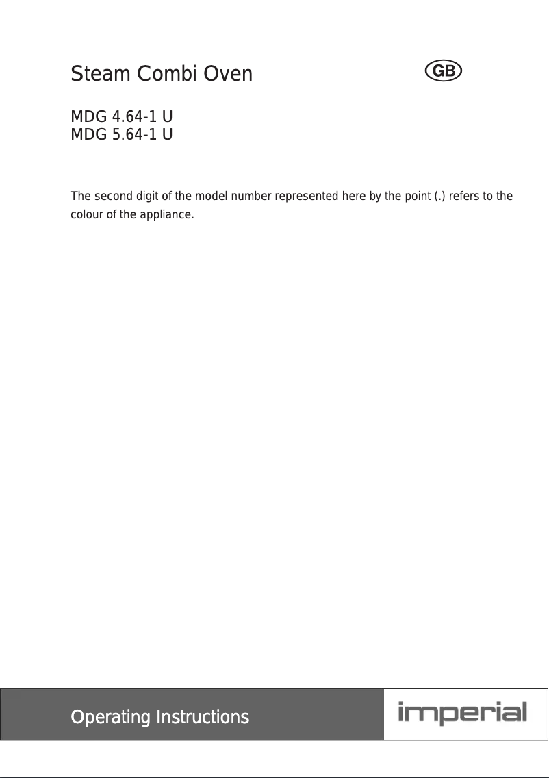 Page 1 de la notice Manuel utilisateur Imperial MDG 4.64-1 U