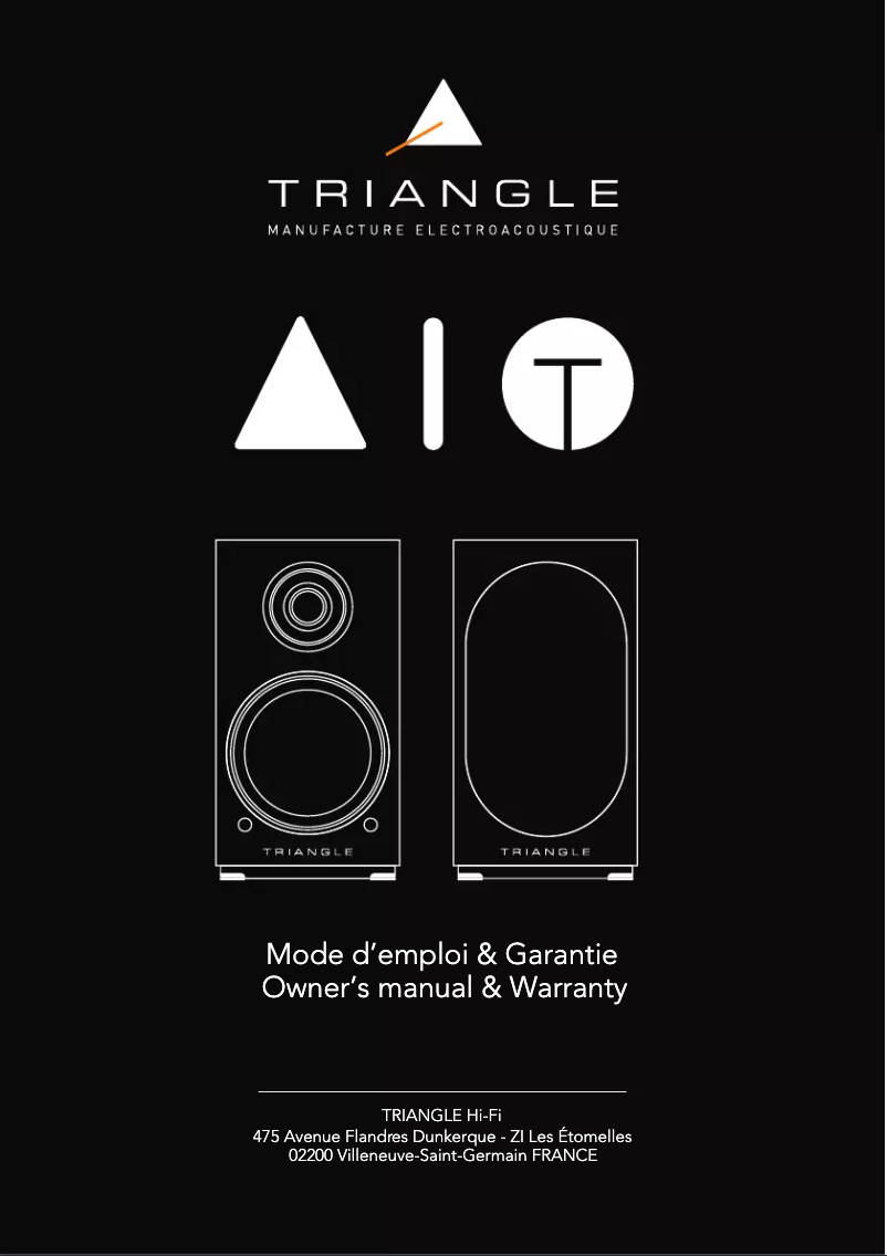 Page 1 de la notice Manuel utilisateur Triangle AIO TWIN