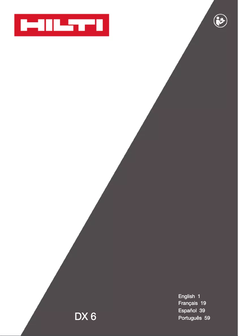 Page 1 de la notice Manuel utilisateur Hilti DX 6-F10