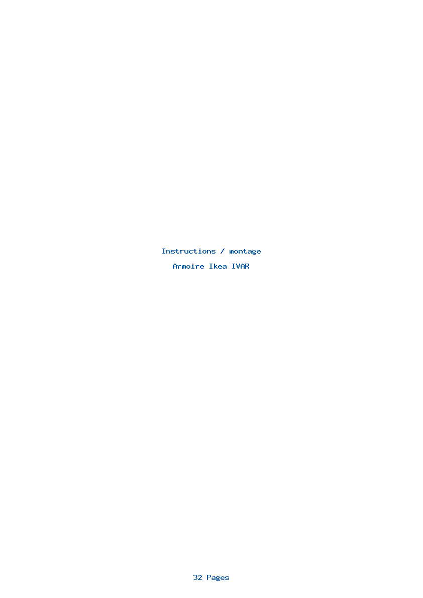 Page 1 de la notice Instructions / montage Ikea IVAR