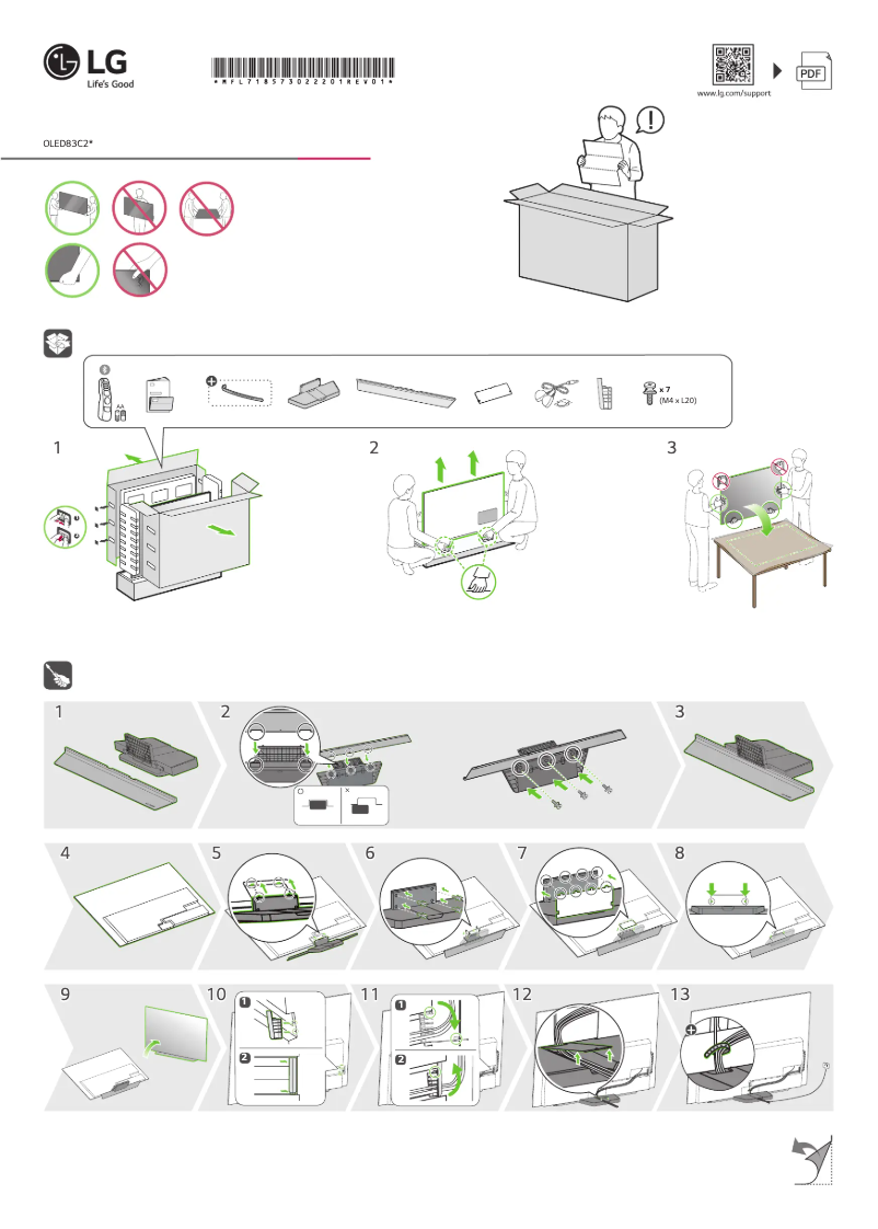 Page 1 de la notice Manuel utilisateur LG OLED83C27LA