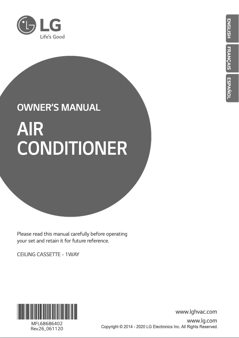 Page 1 of the manual User Manual LG ARNU073TUD4