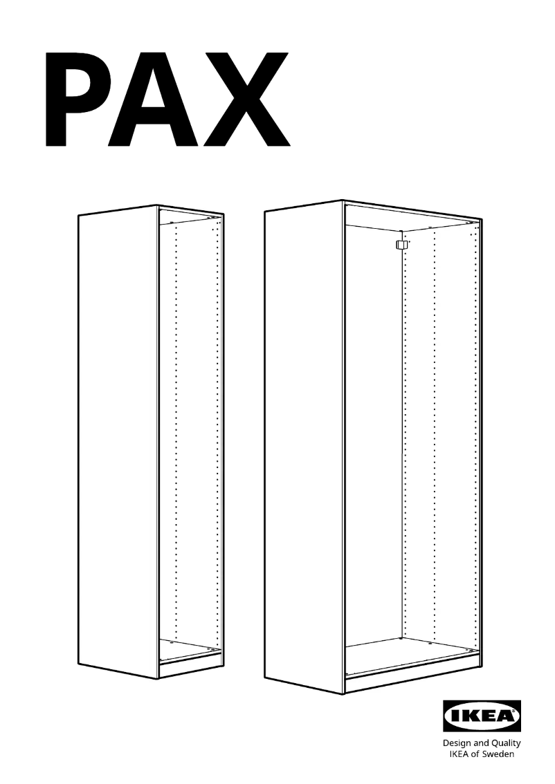 Page 1 de la notice Manuel utilisateur Ikea PAX 205.090.21