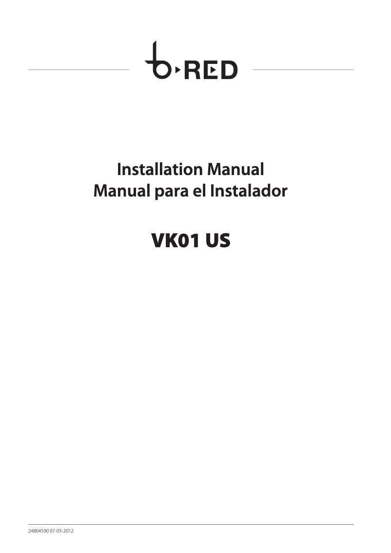 Page 1 de la notice Manuel utilisateur Leviton VK01 US