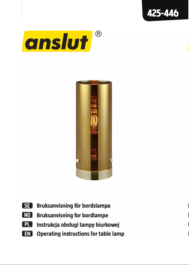 Page 1 de la notice Manuel utilisateur Anslut 425-446