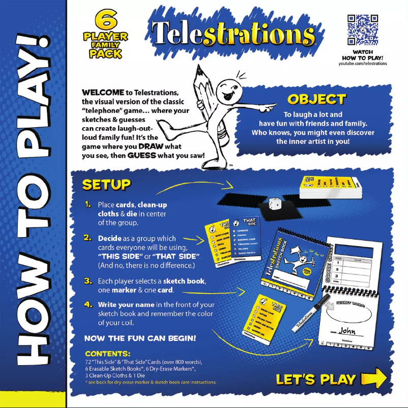 Página 1 del manual Manual de usuario USAopoly Telestrations 12 Player: The Party Pack