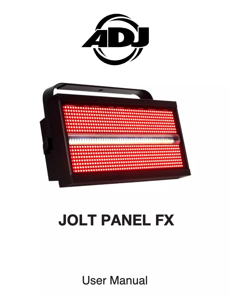 Page 1 de la notice Manuel utilisateur Adj Jolt Panel FX