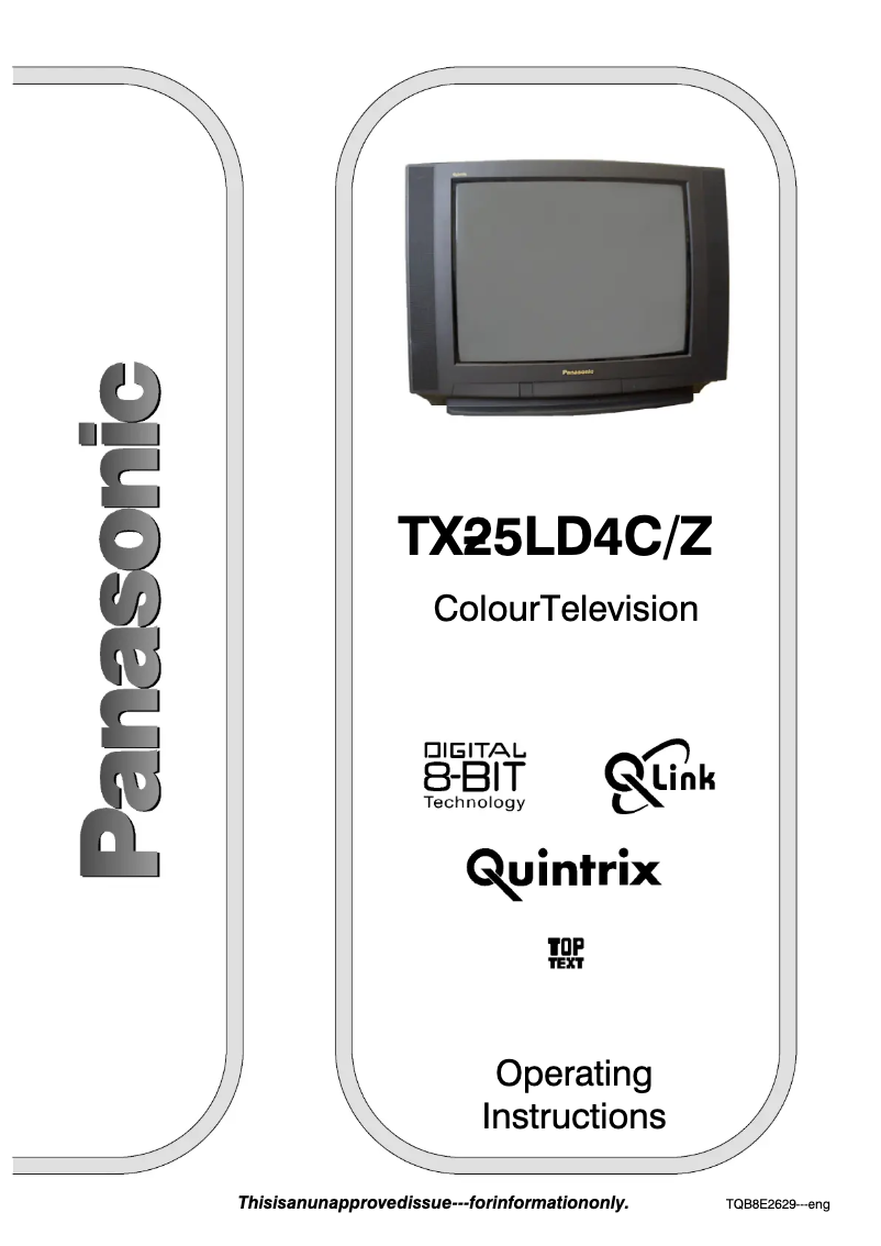 Page 1 de la notice Manuel utilisateur Panasonic TX-25LD4CZ