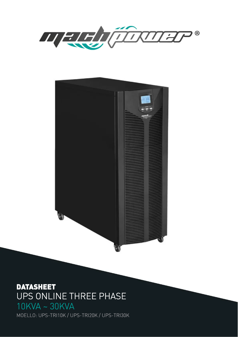 Page 1 de la notice Manuel utilisateur Mach Power UPS-TRI30K