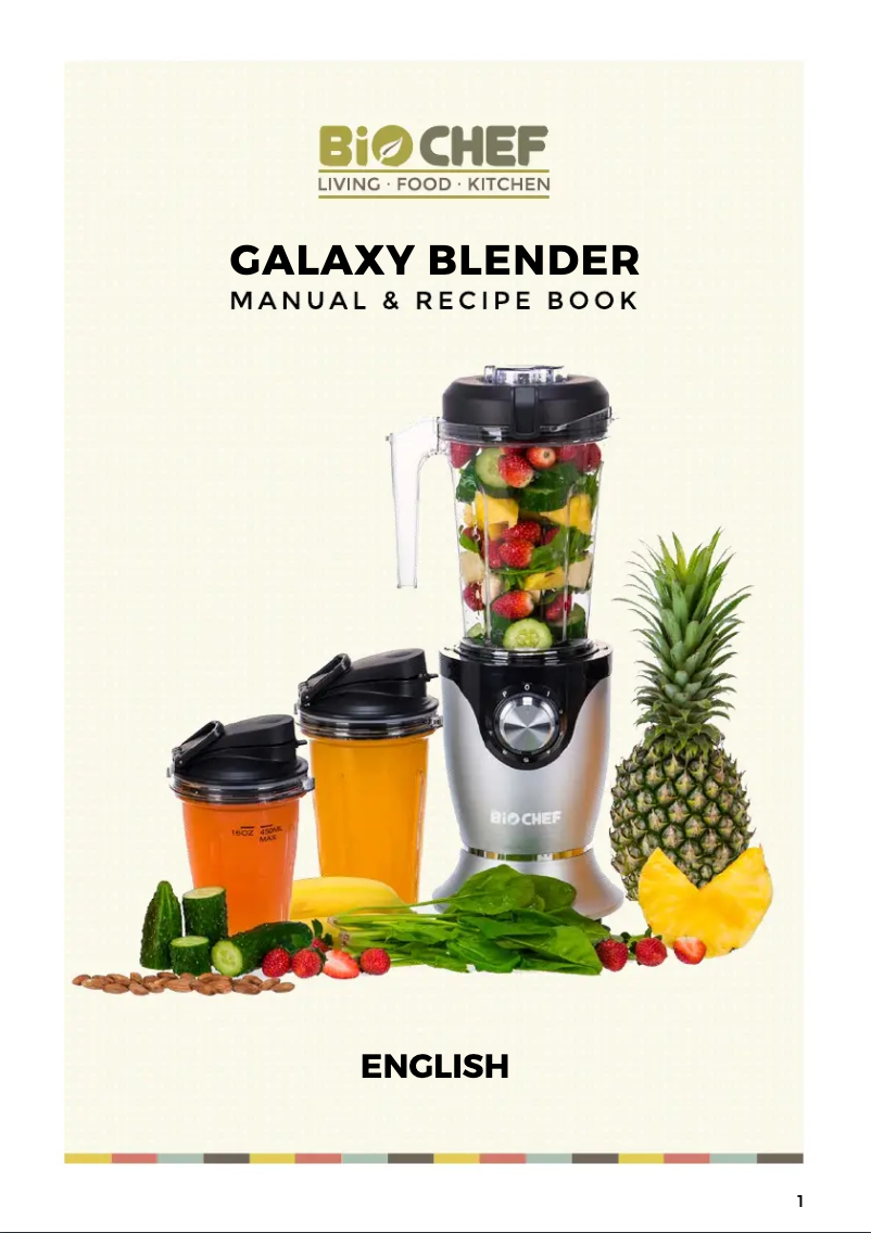 Page 1 de la notice Manuel utilisateur BioChef Galaxy