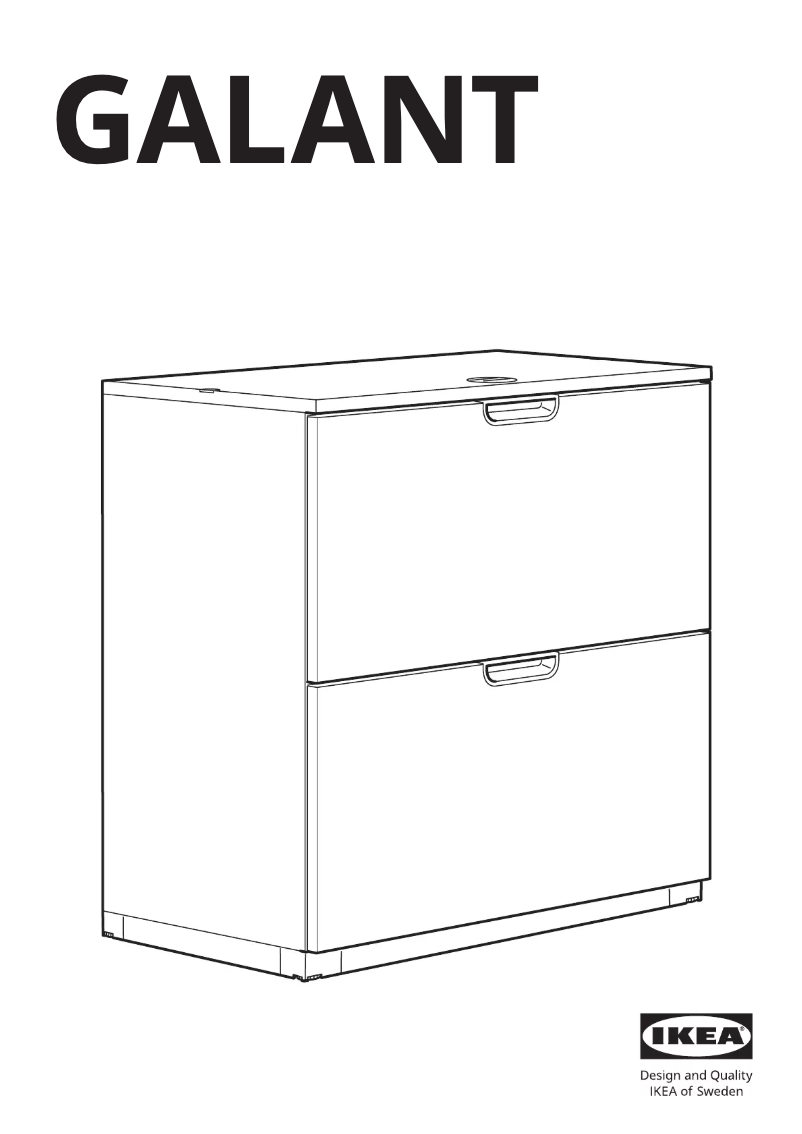 Page 1 de la notice Instructions / montage Ikea GALANT