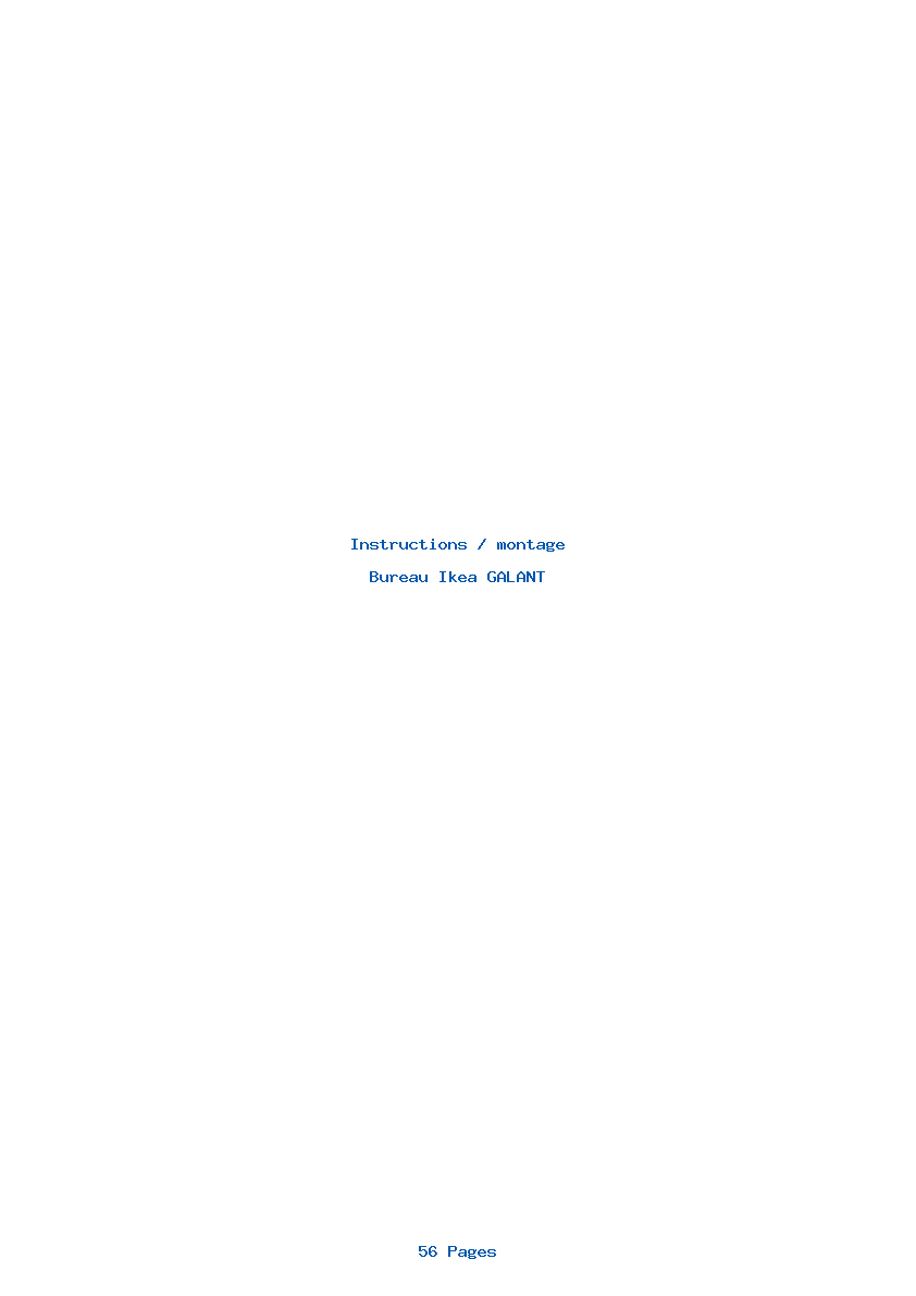 Page 1 de la notice Instructions / montage Ikea GALANT