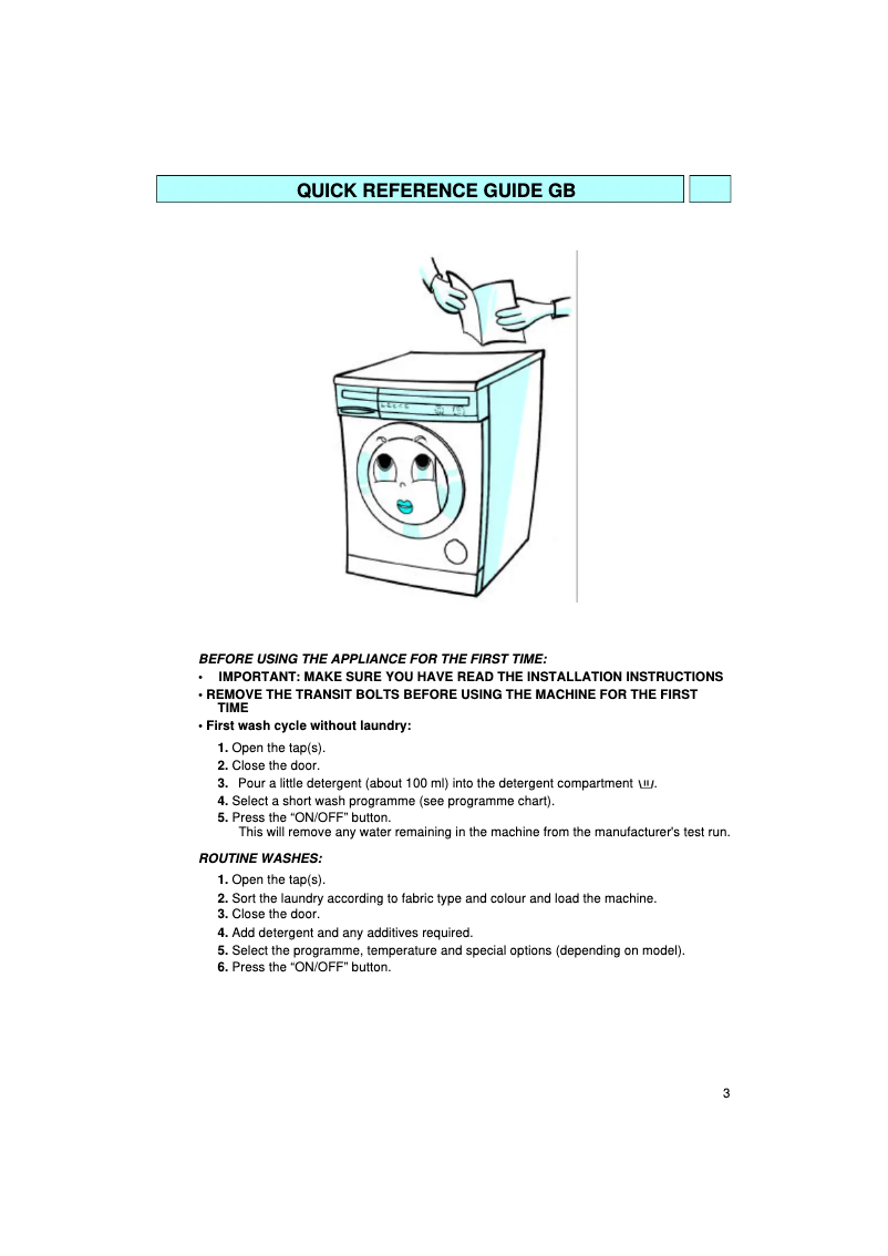 Página 1 del manual Manual de usuario Whirlpool AWM 320/3