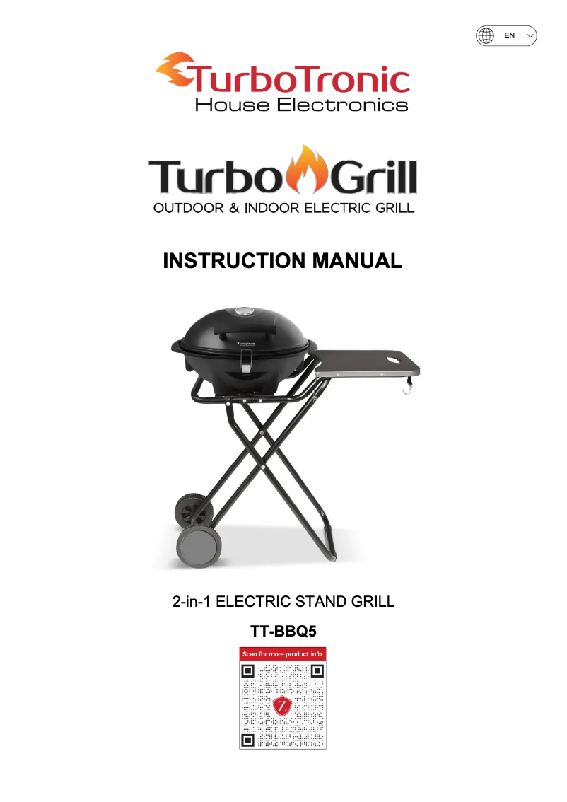 Page 1 de la notice Manuel utilisateur TurboTronic TT-BBQ5