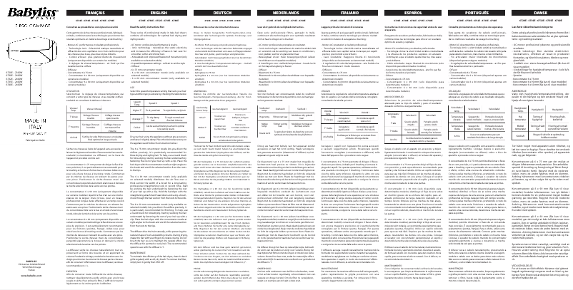 Page 1 de la notice Manuel utilisateur BaByliss 6720E
