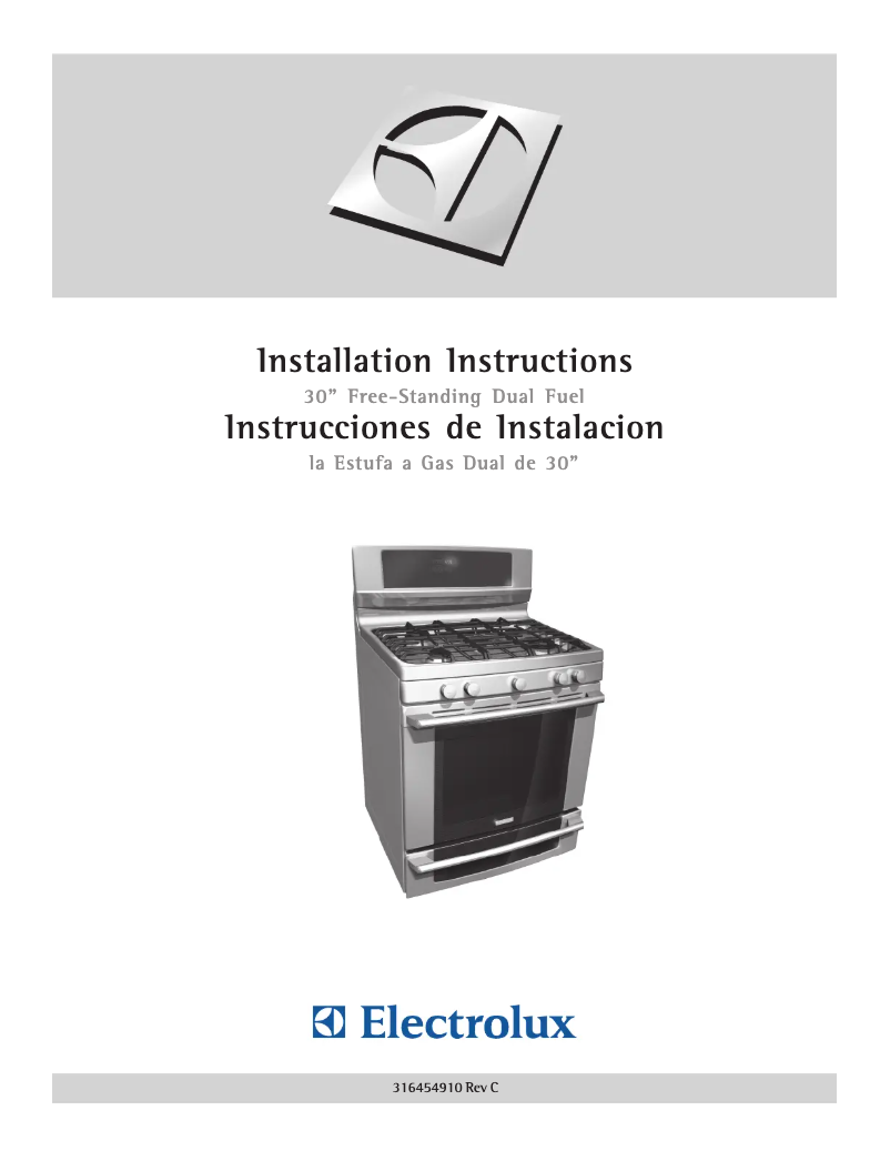 Page 1 de la notice Guide d'installation Electrolux EW30DF65GS