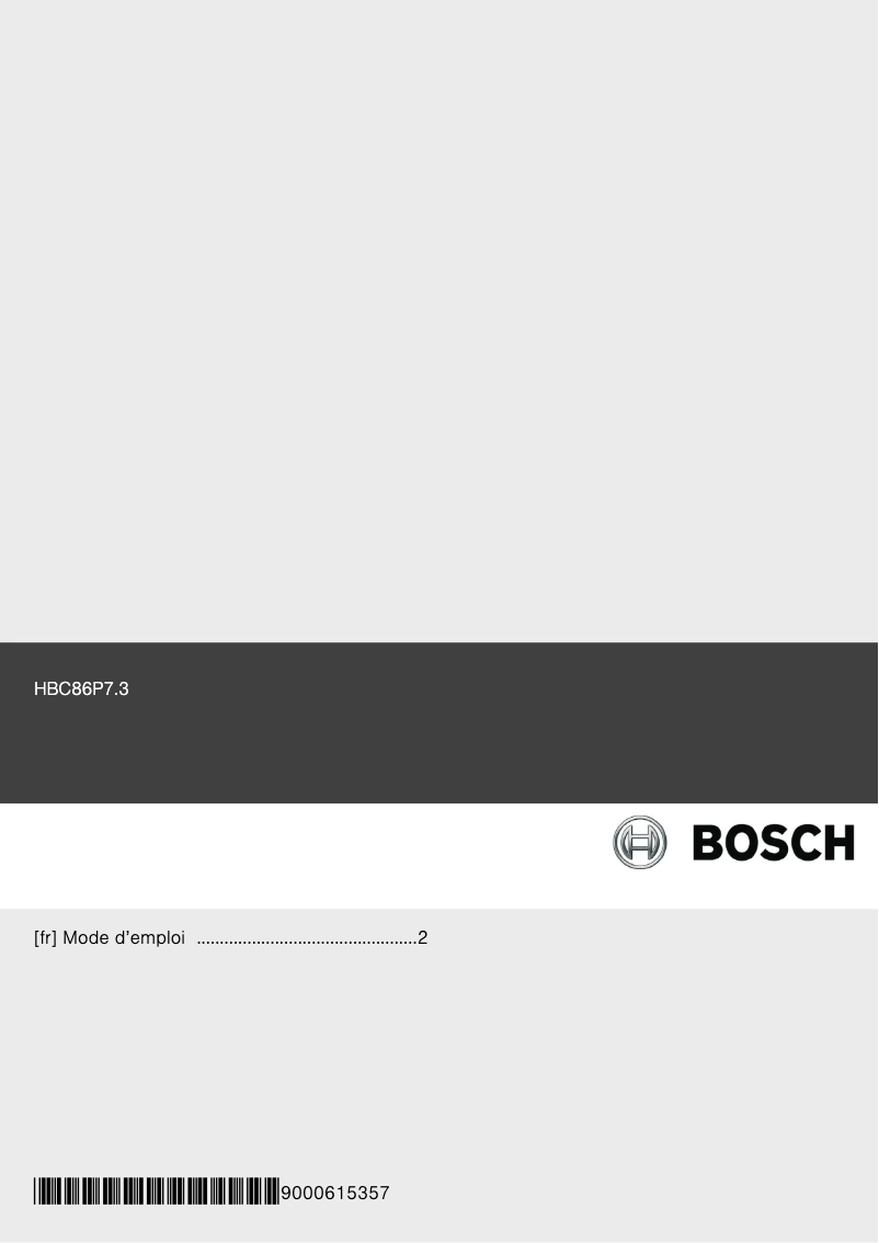 Page 1 de la notice Manuel utilisateur Bosch HBC86P753