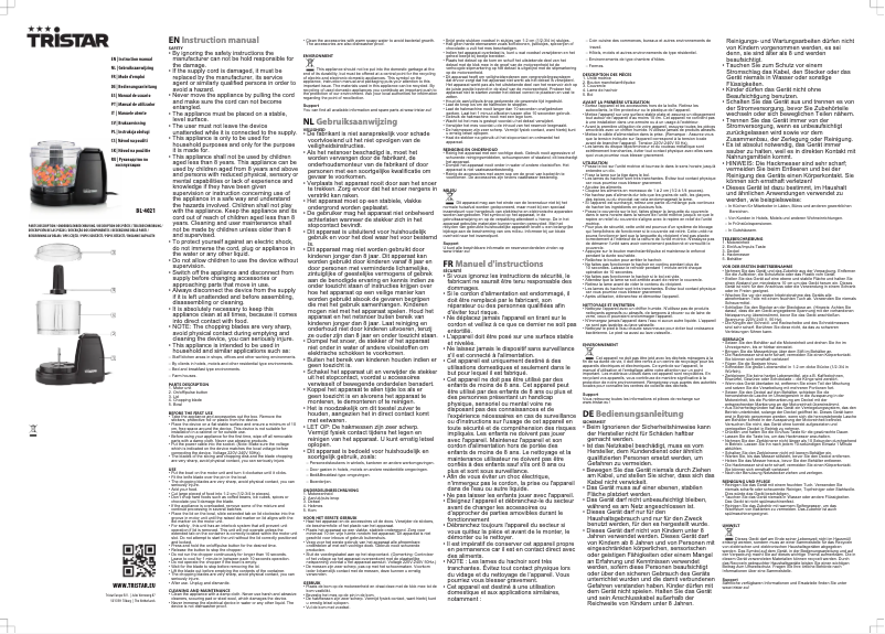 Página 1 del manual Manual de usuario TriStar BL-4021