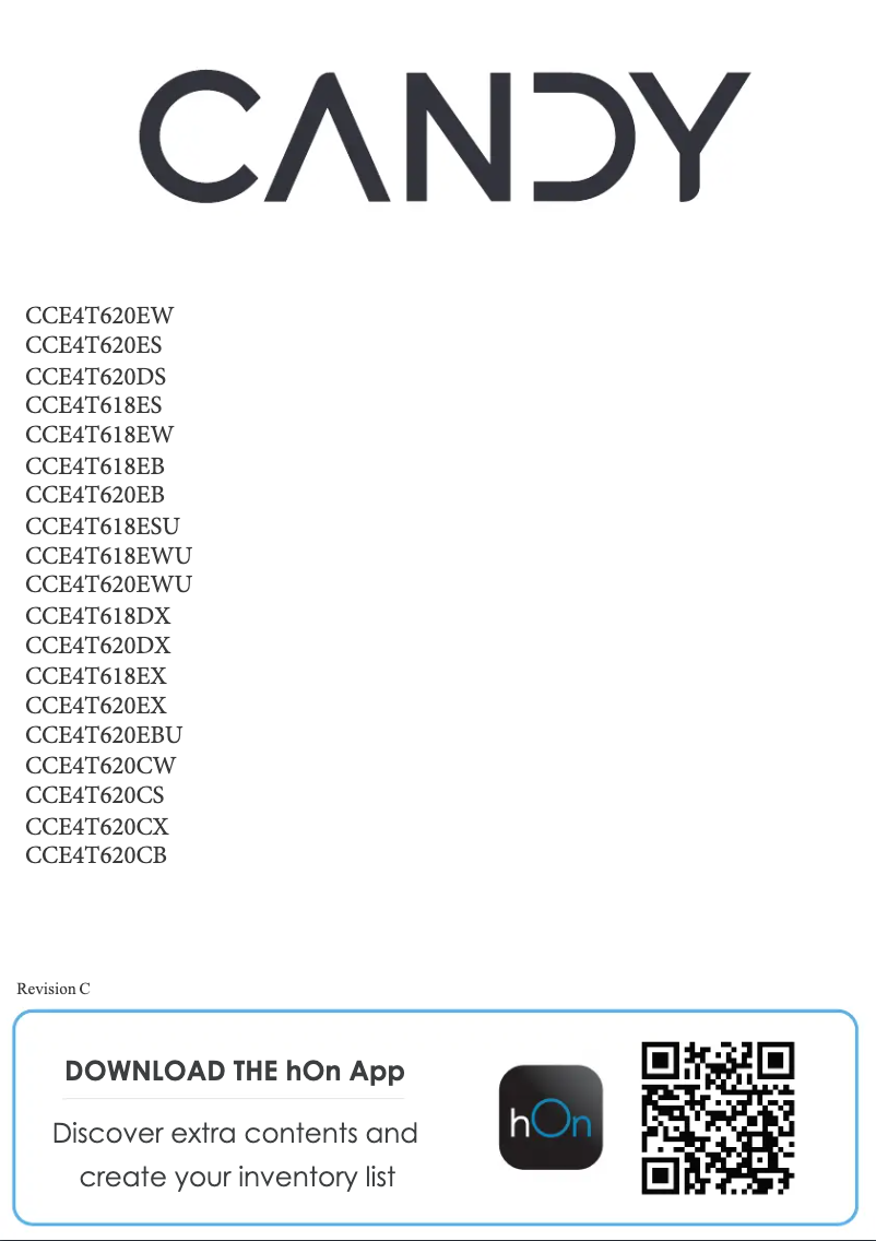 Page 1 of the manual User Manual Candy CCE4T618EWU